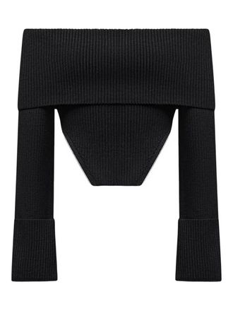 Mani&egrave;re De Voir zip-detail sweater - Black