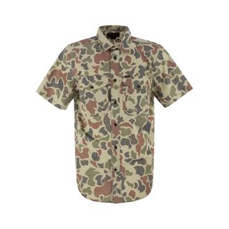 Filson Twin Lakes Short Sleeve Sport Shirt - Heren - Korte mouwen Overhemden - Groen - XS - Katoen - Overhemden