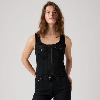 Levi's Vintage Zip Vest - Womens - XS - Black