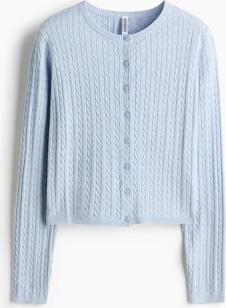 H&M Cardigan in Zopfstrick - Blue