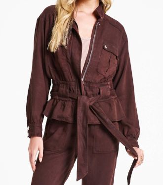 Dear John Denim Austin Drop Shoulder Jacket In Dark Oak
