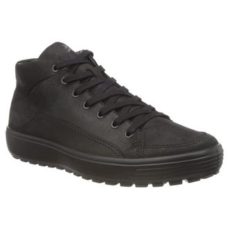 Ecco Ecco Soft 7 Tred 450434 Nubuck Mens High Top Trainers - Black - Size:UK 10.5-11
