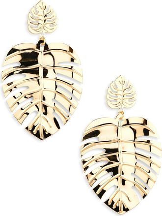 Tasha Palm Leaf Drop Earrings in Gold at Nordstrom Rack