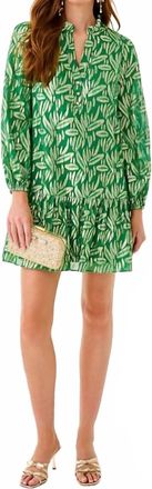 Lilly Pulitzer Evaline Silk Dress In Bamboo Green