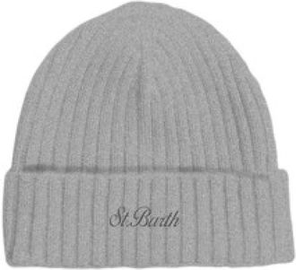 Saint Barth Wengen Beanie - unisex - Hoeden - Grijs - ONE Size - Leer - Accessoires