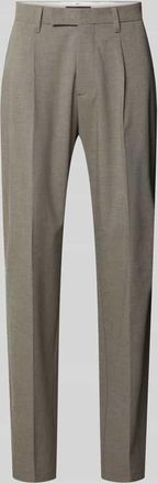 Marc O'Polo Relaxed Fit Bundfaltenhose aus Woll-Mix mit Viskose-Anteil Modell BELSBO PLEATS in Hellbraun, Gr&ouml;&szlig;e 30/32