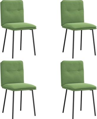 vidaXL Vidaxl - Sillas De Comedor 4 Unidades Terciopelo Verde Claro