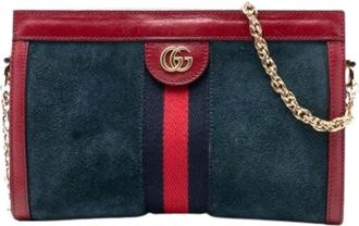 Gucci Pre-owned Cross Body Bags, female, Blue, Size: ONE SIZE Pre-owned Ophidia Crossbody Bag