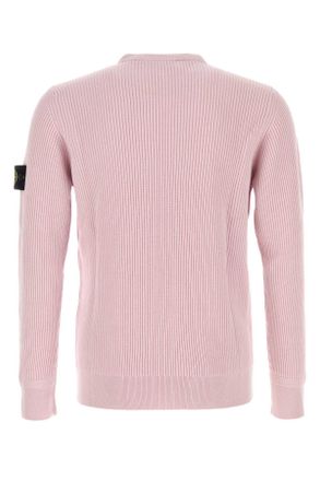 Stone Island Mens Pink Wool Sweater Exterior: Virgin Maglieria