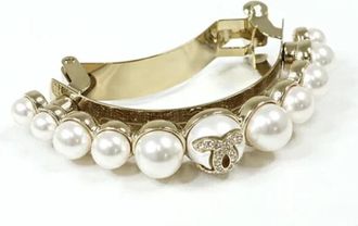 Chanel Pre-owned Barrette - Dames - Vintage Accessoires - Wit - ONE Size - Vintage