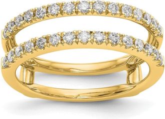 Diamond2Deal 14k Gold Lab Grown Diamond Wedding Band Ring 1/2Ct Clarity- VS Color- D-E