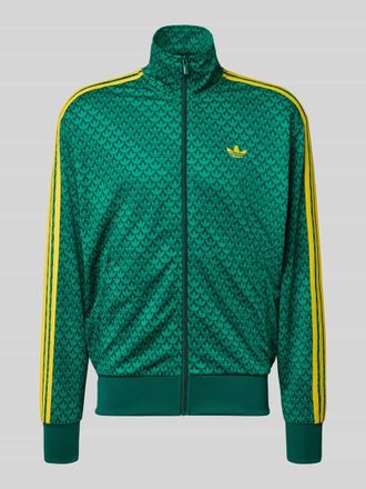 adidas Originals Slim Fit Jacke mit Stehkragen Modell Firebird in Gruen, Gr&ouml;&szlig;e XXL