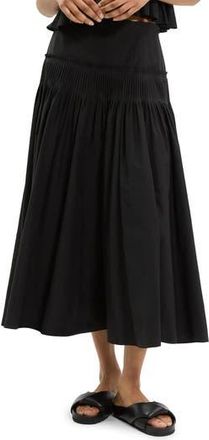 Theory Accordion Yoke Skirt in Black at Nordstrom Rack, Size 10