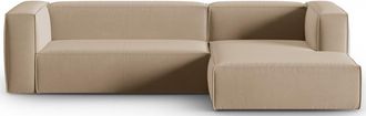 BLOOMINGLOFT 4-Sitzer Design Ecksofa Mackay mit Eckteil rechts, Samtbezug