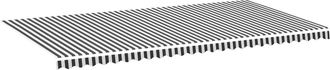 vidaXL Tela De Repuesto Para Toldo Gris Antracita Y Blanco 580x295 Cm Poli&eacute;ster Vidaxl