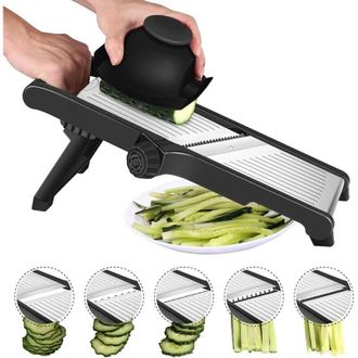 OEM Cortador De Verduras Multifuncional - Mandolina De Cocina Profesional, Ajustable En Acero Inoxidable, Para Rebanadas De 1 A 9 Mm De Grosor, Mandolina 