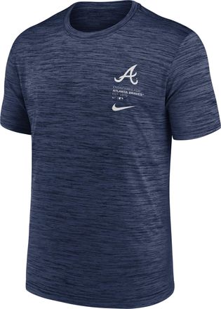 Nike Atlanta Braves Velocity Nike Mens Dri-FIT MLB T-Shirt in Blue | NKPQ44BAW-J0N