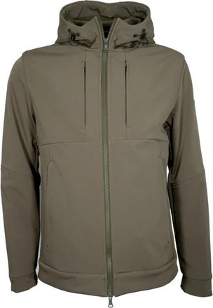Paul & Shark Veelzijdige Softshell Jas Groen Militaire Stijl - Heren - Zomerjassen - Groen - L - Polyester - Jassen
