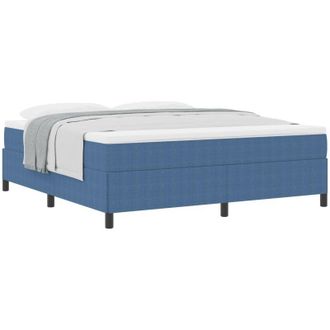 vidaXL Estructura De Cama Azul 180 X 200 Cm Telas De Pana Vidaxl