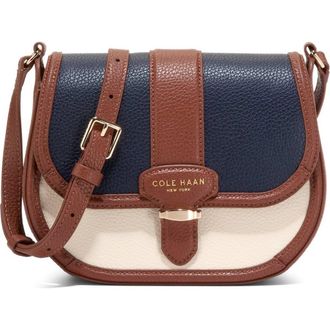 Cole Haan Marina Saddle Crossbody Bag in Midnight Moon /Ivory/Cuoio at Nordstrom Rack