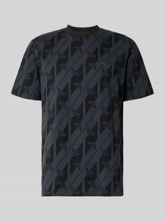 adidas Originals T-Shirt aus reiner Baumwolle Modell MONOGRAMM AOP in Black, Gr&ouml;&szlig;e XXL