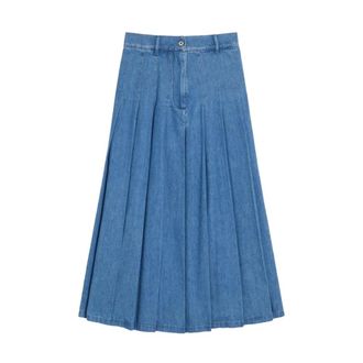 Max Mara Denim Skirts, female, Blue, Size: 2XS Opuntia Skirt