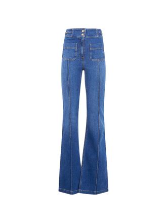 Elisabetta Franchi uitlopende denimjeans