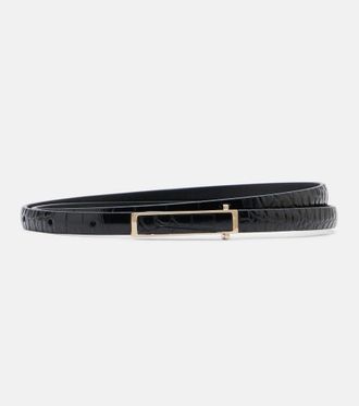 Tom Ford Croc-effect patent leather belt