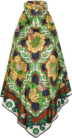 Alemais Alemais Liana Printed Halterneck Silk top - Multicoloured - 16 (UK16 / XL)