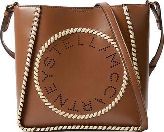 Stella McCartney Brown Logo Small Crossbody Bag