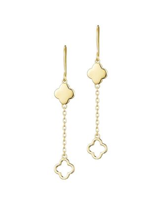 Adornia Adornia 14K Plated Clover Drop Earrings