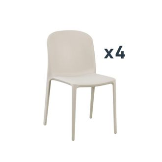 Klast Packs 4 sillas polipropileno beige 50 cm x 79 cm cm