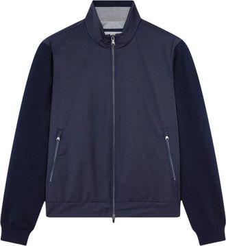 Paul & Shark Wollen Sweater met Volledige Rits - Heren - Zomerjassen - Blauw - 2XL - Wol - Jassen