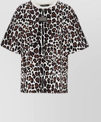 Dolce & Gabbana animal print logo t-shirt