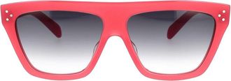 Celine CL40256I66B Square Full Rim Sunglasses - Red