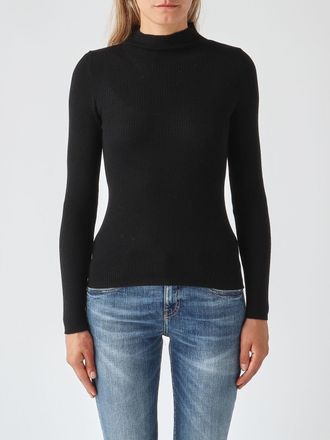 Twinset Slim Fit Ribbed Lightweight Wool Roll Neck Jumper