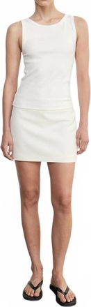 Enza Costa Crepe City Skirt In Cream