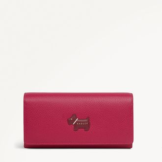 Radley London Loyal Radley Leather Extra Large Flapover Purse in Dark Rose - 111971