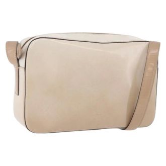 Prada Pre-owned Vintage Schoudertas - Dames - Pre-owned - Beige - Maat: ONE Size Leer