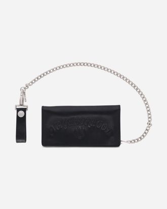 Neighborhood Leather Trucker Wallet Black