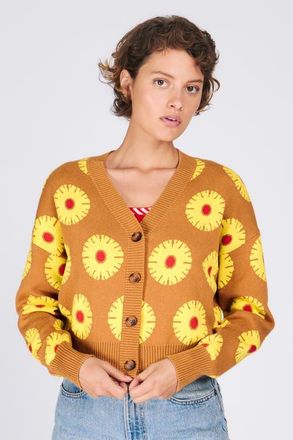 Rachel Antonoff Ana Cardigan in Pineapple Cake at Nordstrom, Size Xx-Small