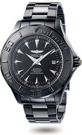 Invicta Signature Black Dial Black Ion-plated Mens Watch 7114