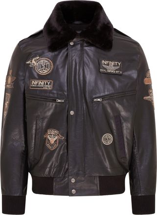 Infinity Leather Mens Leather US Air Force Bomber Jacket- Lieksa