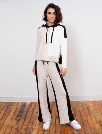 Central Park West Robbie Hoodie in Neutral Combo at Nordstrom, Size X-Small