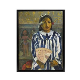 Artery8 The Ancestors of Tehamana Paul Gauguin Framed Canvas Wall Art Print | Size: W24 x H32