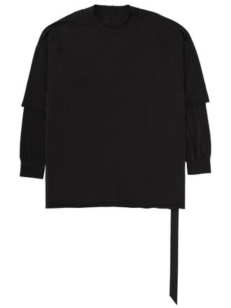 Rick Owens Neutrals Tommy Hustler Layered Oversized Cotton T-Shirt