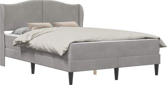 vidaXL Estructura De Cama Con Colch&oacute;n Gris Claro 120 X 190 Cm Vidaxl
