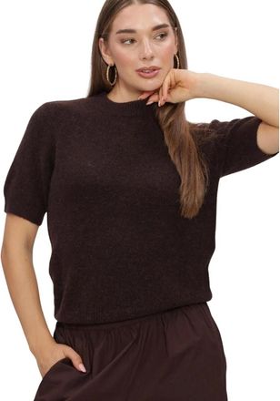 Y.A.S Y.a.s, Truien & Vesten, Dames, Bruin, XL, Wol, Yasjohi SS Wool Blend Pullover