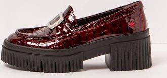 The Art Company Womens 1372 Leather Loafer In Bordeaux