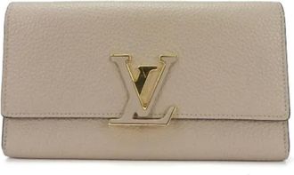Louis Vuitton Pre-owned Vintage Portemonnee - Dames - Vintage Accessoires - Beige - ONE Size - Leer - Vintage